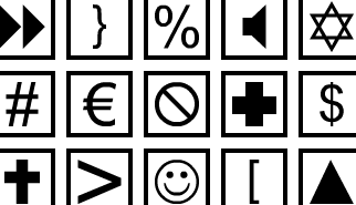 25 Boxes: simboli, lettere, aguzza vista