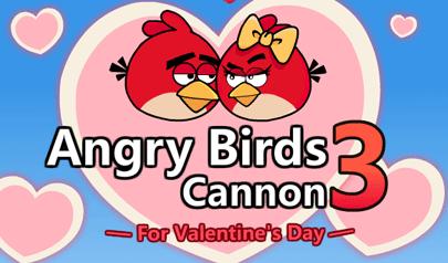 Gioca a Angry Birds Cannon 3 - Valentine's Day