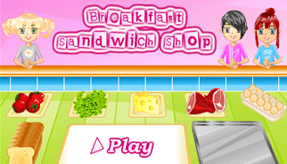 Breakfast Sandwich Shop: bancone, cooking, panini
