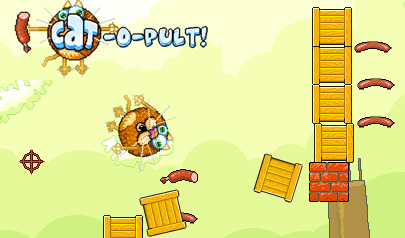 Cat-O-Pult: cannone, tiro, animali, gatti