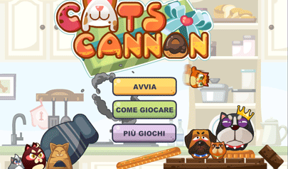 Cats Cannon: cannone, tiro, animali, fisica, angry birds, 