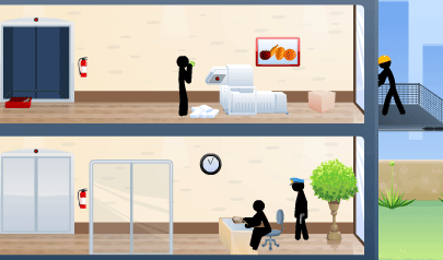 ClickDEATH: stickman, ragionamento, eventi, clickdeath, punta e clicca