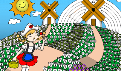 Giardini in Fiore - Field of Flowers: bambini, colorare