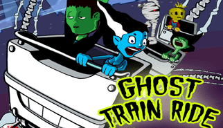 Halloween - Ghost Train Ride: halloween, montagne russe, lunapark