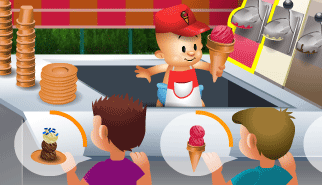 I Gelati: gelati, bancone, estate