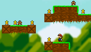 Jump Mario 2: super mario, piattaforme, stelle