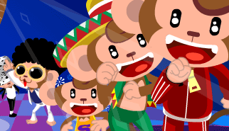 Jungle Jiggy: dance dance revolution, musica, animali, scimmie