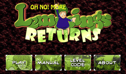 Oh No! More Lemmings Returns: lemmings, disegno col mouse