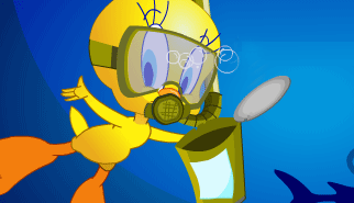 Ocean Cleaning: mare, sub, cartoons, estate, immondizia
