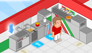 Pizza Shack: pizza, bancone