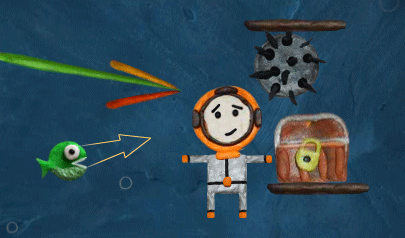 Il Sub - Plasticine Diver: tiro, pesci, fisica