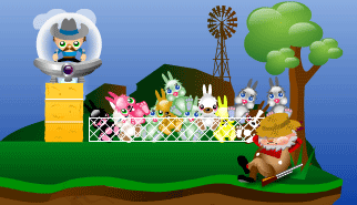 I Conigli - Rabbit Rustler: animali, conigli, lander game