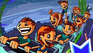 Montagne Russe - Rollercoaster Rush: lunapark, montagne russe