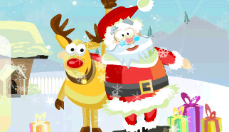 Rudolf's Revenge: natale, lancio in lungo, babbo natale, animali, renne