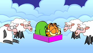 Garfield's Sheep Shot: garfield, cartoons, bambini, dormire