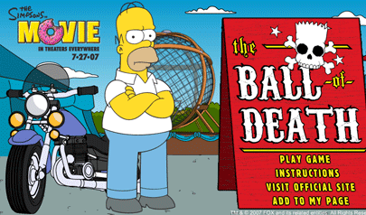 The Simpsons - The Ball Of Death: moto, simpson