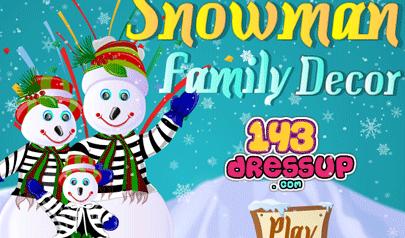 Gioca a Pupazzi di Neve - Snowman Family Decor