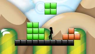 Tetris'D: stickman, tetris