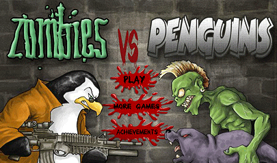 Zombies VS Penguins: tiro, zombie, pinguini