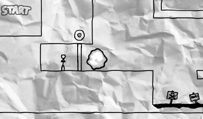 Crumpled: platform, stickman, stelle, disegnati