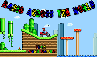 Mario Across The World: platfrom, super mario, moto, tragitto
