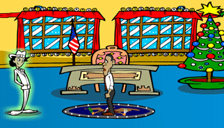 Obama and the Ghost of Michael: natale, obama, punta e clicca