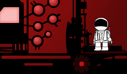 La Galassia Spaziale - Red Space: punta e clicca, robot