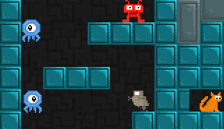 Robot Wants Kitty: arcade, pixel, gatti