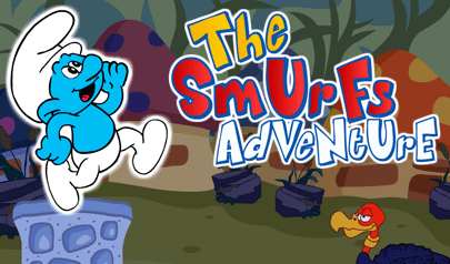 Le Avventure dei Puffi - The Smurfs Adventure: puffi, cartoon, platform, bambini, avventura scorrevole