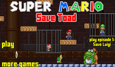 Super Mario - Save Toad: super mario, avventura scorrevole, console, arcade