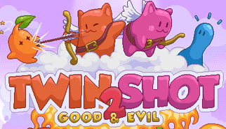 Twin Shot 2 Good & Evil: piattaforme, due giocatori, gatti, cupido