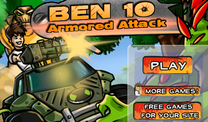 Ben 10 Armored Attack: ben 10, tragitto, cartoon network, cartoons, sparatutto, platform