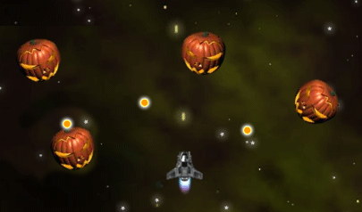 Hallows Revenge: space shooting, halloween, astronave