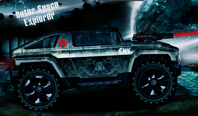 Vuoto Spaziale - Outer Space Explorer: tragitto, truck, spazio