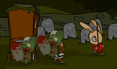 Agh! Zombies Attack Again!: zombie, combattimento