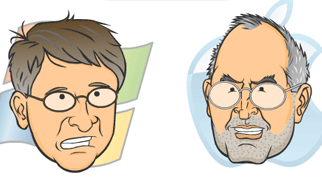 Bill Gates VS Steve Jobs: combattimento, spade, vip
