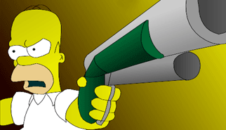 Homer The Flanders Killer: sparatutto, bersaglio, cartoons, serie televisive, simpson