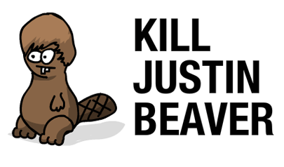 Kill Justin Beaver: bersaglio, coltelli, bieber