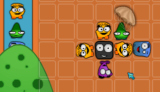 Colorpeas: gruppi colorati, blob, rotazione
