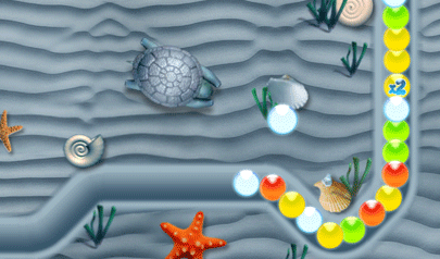 La Tartaruga - Hasty Turtle: zuma, gruppi colorati, palline, tartarughe, match3