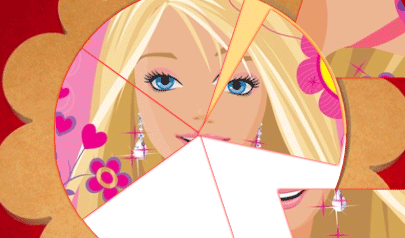 Barbie Fantasy Tales - Round Puzzle: girls, puzzle, barbie