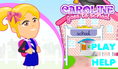 Caroline Goes to School: girls, minigames, scuola