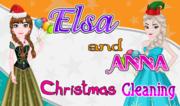 Elsa and Anna Christmas Cleaning