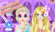 Elsa vs Barbie - Make Up Contest