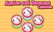 Hello Kitty Apples and Banana Cupcakes