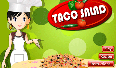 Insalatona - Taco Salad: girls, ricette, cooking, cucina, disegno col mouse