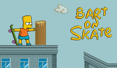 Bart on Skate: simpson, cartoon, tragitto, skateboard, equilibrio
