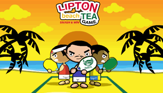 Lipton Beach Tea Game: racchettoni, estate, spiaggia, tennis