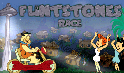 Flintstones Race: cartoons, tragitto, auto, bambini