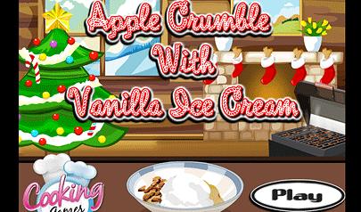 Apple Crumble with Vanilla Ice Cream
